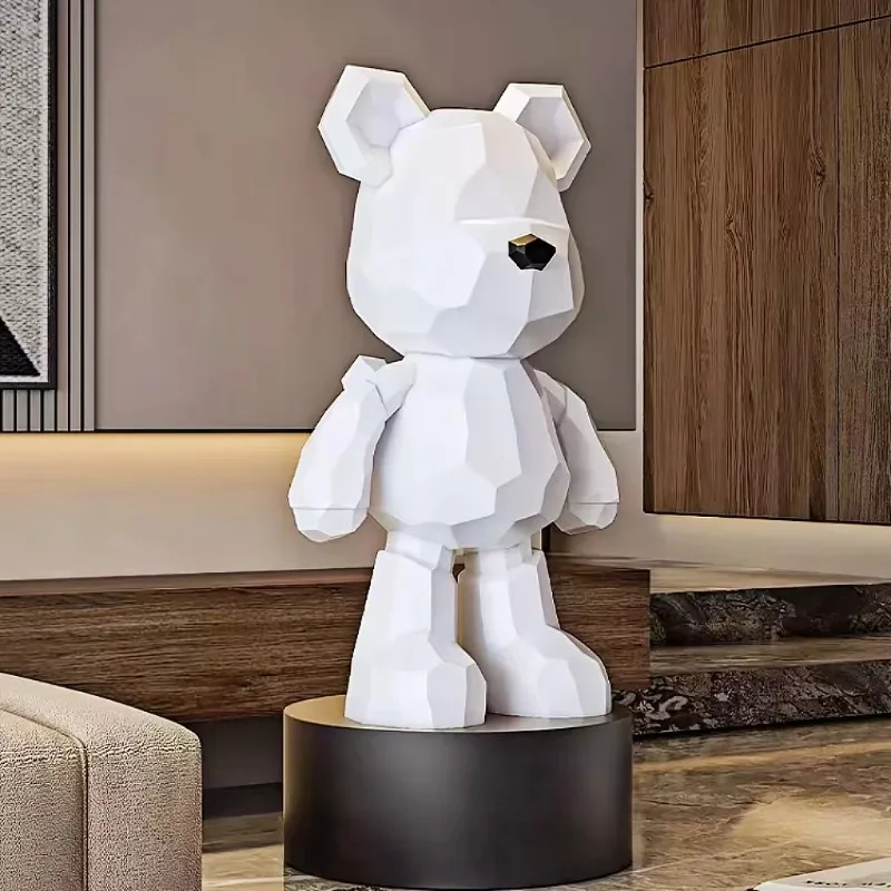 Innovative Mechanical Bear Living Room Floor Ornaments, High-end Large Floor Dolls, Creative High-end Decorative Sculptures