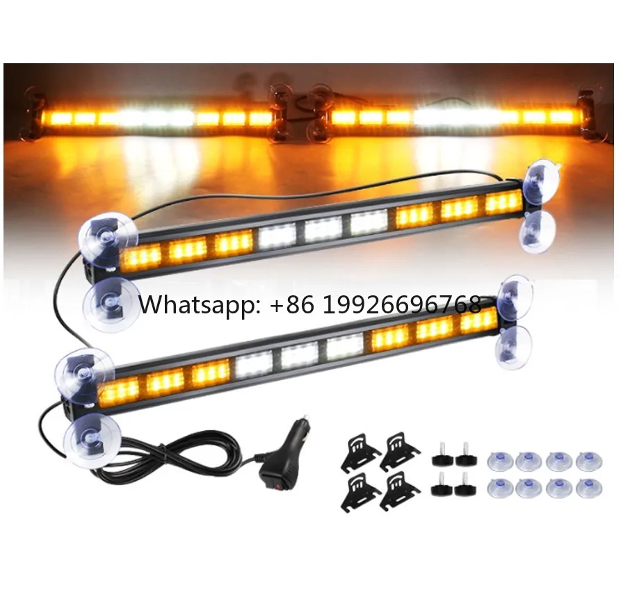 

Dual Color Two Sync Flash Lights with One Controller Emergency Car Interior Led Dash Strobe Light Emergency Strobe Light