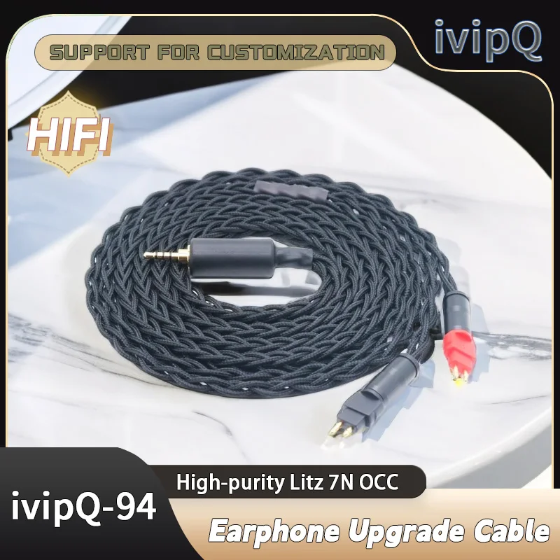 

ivipQ Japan Imported 8-core High-purity Litz 7N OCC Handmade Headphone Replacement Cable For HD580 HD650 HD800 HIFIMAN ANANDA