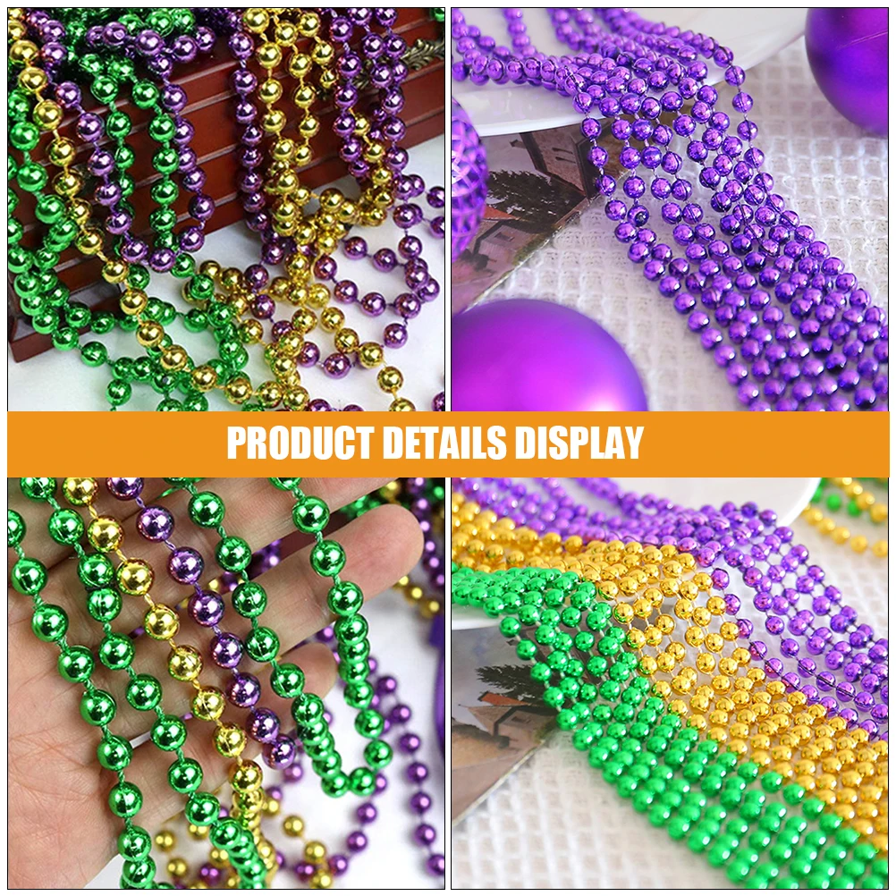 

12 Pcs Necklace Bead Chain Pendant Beads Necklaces Makeup Costume Props Festival