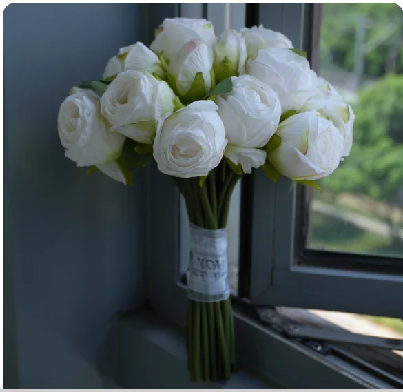 Bouquet decoration bride calla lily diy artificial flowers luxury high-end girlfriends knot dry-burned roses holding Towo.