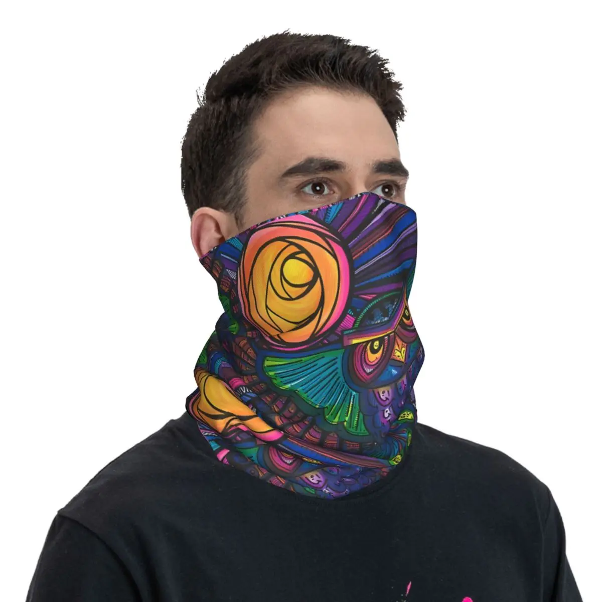Owl Scarf Neckerchief Neck Face Mask Polyester