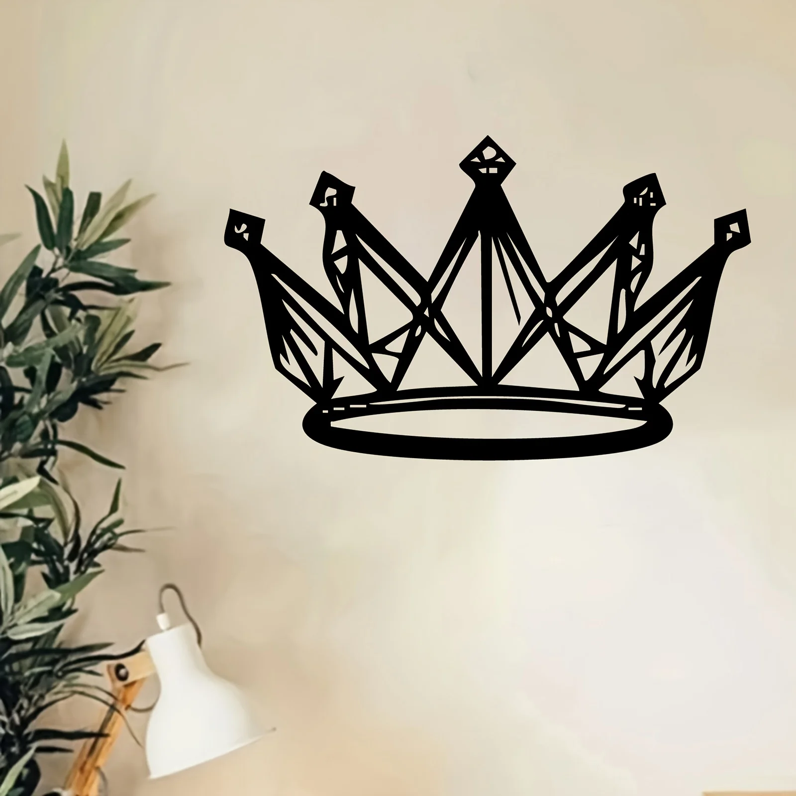 Crown‑Shaped Metal Wall Art, Rust‑Resistant Majestic Crown Iron Mural, Bedroom Garden Fence Wall Decor