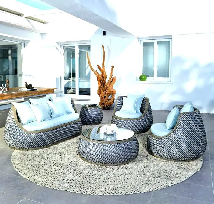 Customized Hot Selling Luxury Patio Outdoor Sofa Rattan Garden Furniture Seater Sofa Set Manufacturer