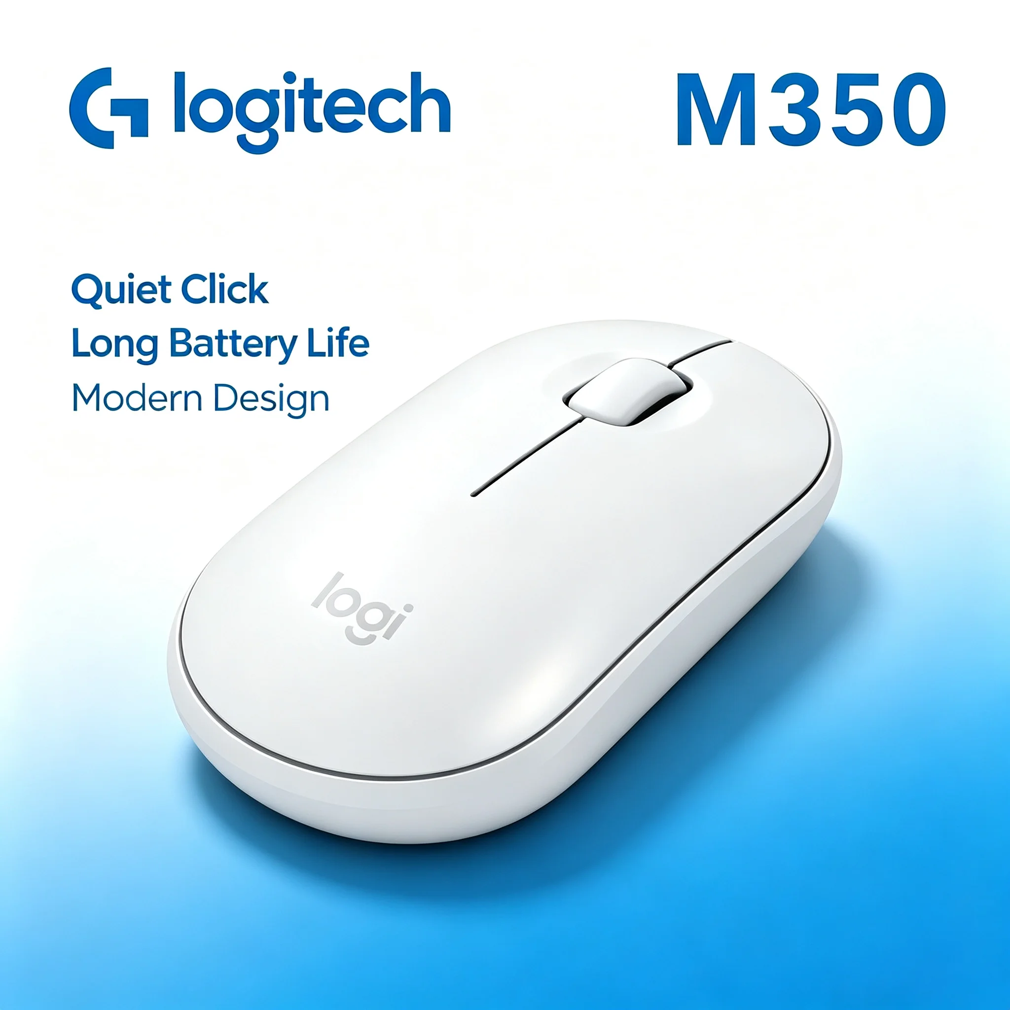 Original Logitech M350 Wireless Mouse Soft Silent Click Office Mouse for Notebook Computer
