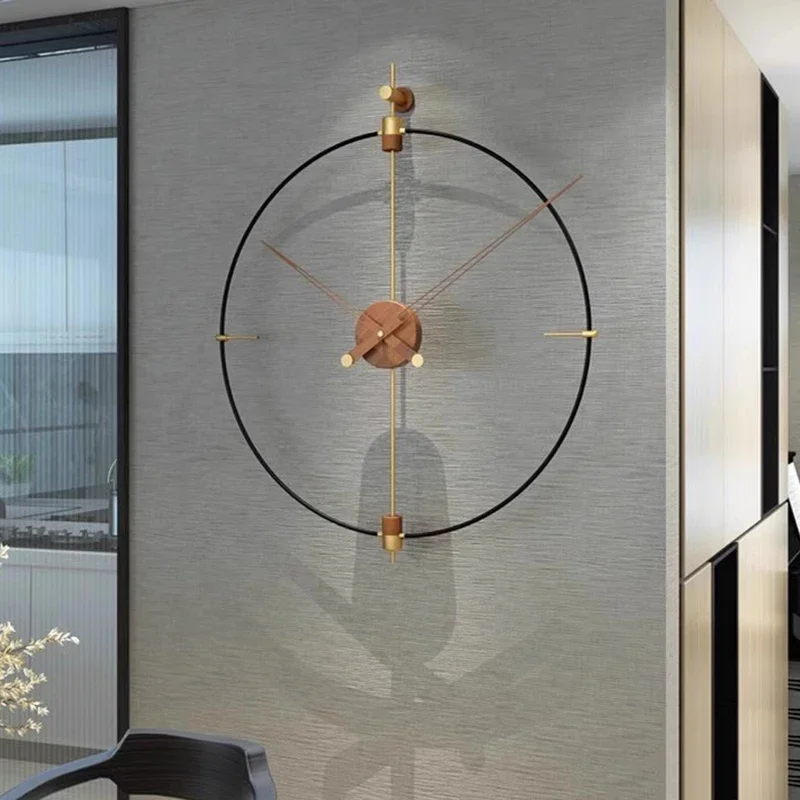 Modern Aesthetic Clock Wall Interior Korean Vintage Xenomorph Clock Wall Design Creative Nordic Metal Horloge Home Decoration