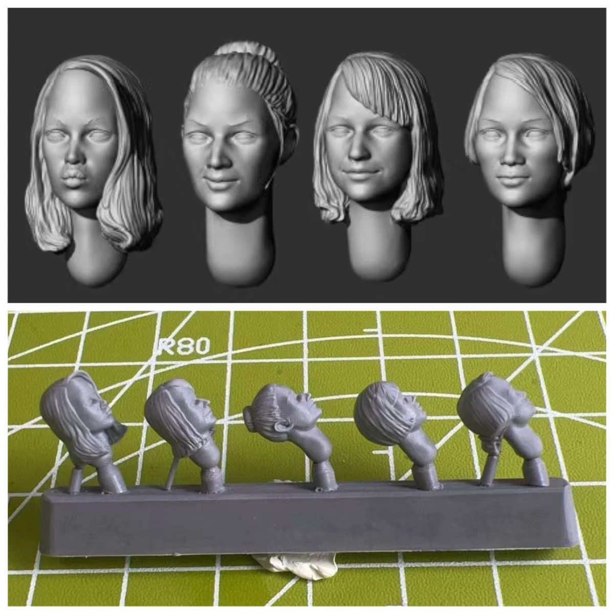 

1:35 Die Casting Resin Model Assembly Kit Character Head Model Replacement Modification Unpainted 350046