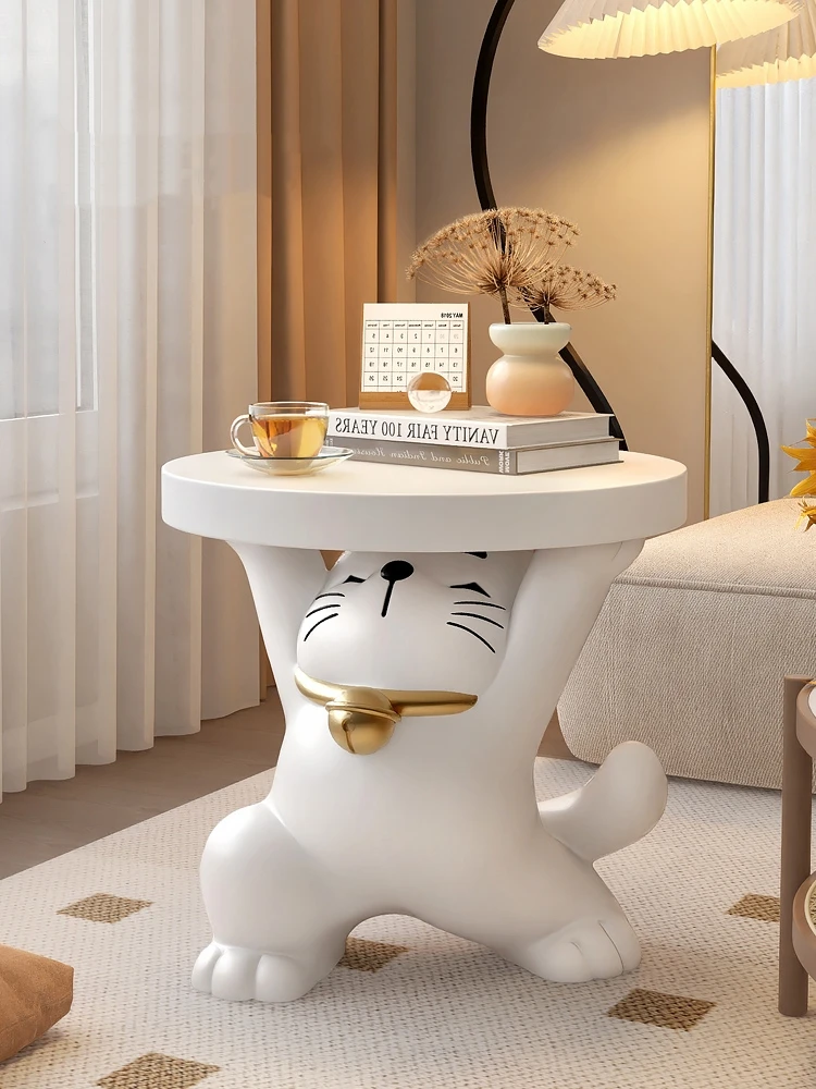 

Home Decor Furniture Creative Cat Statue Side Table Living Room Corner Table Bedroom Bedside Table Tea Tables Housewarming Gift