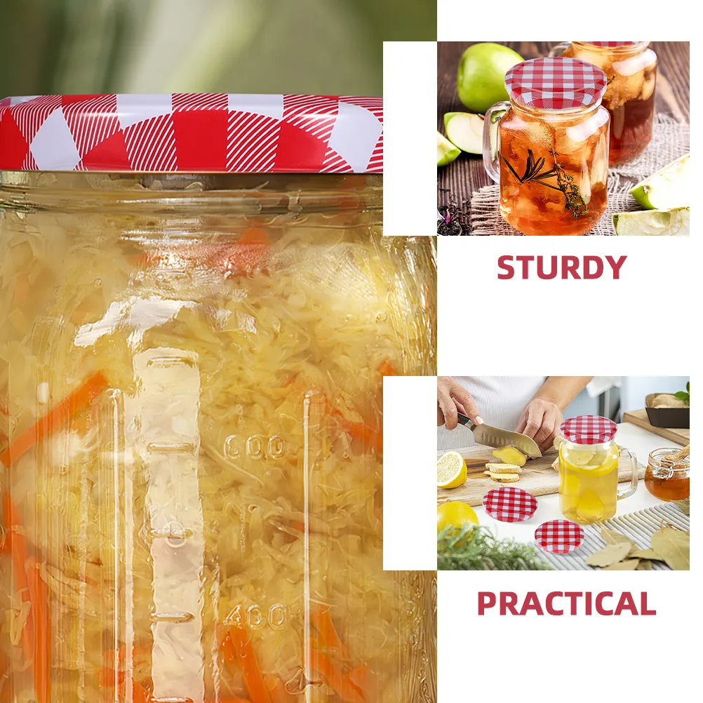 80Pcs Wide Mouth Jar Lids Canning Lids Reusable Mason Jar Caps Sealed Bottle Covers Storage Jars Sealing Covers