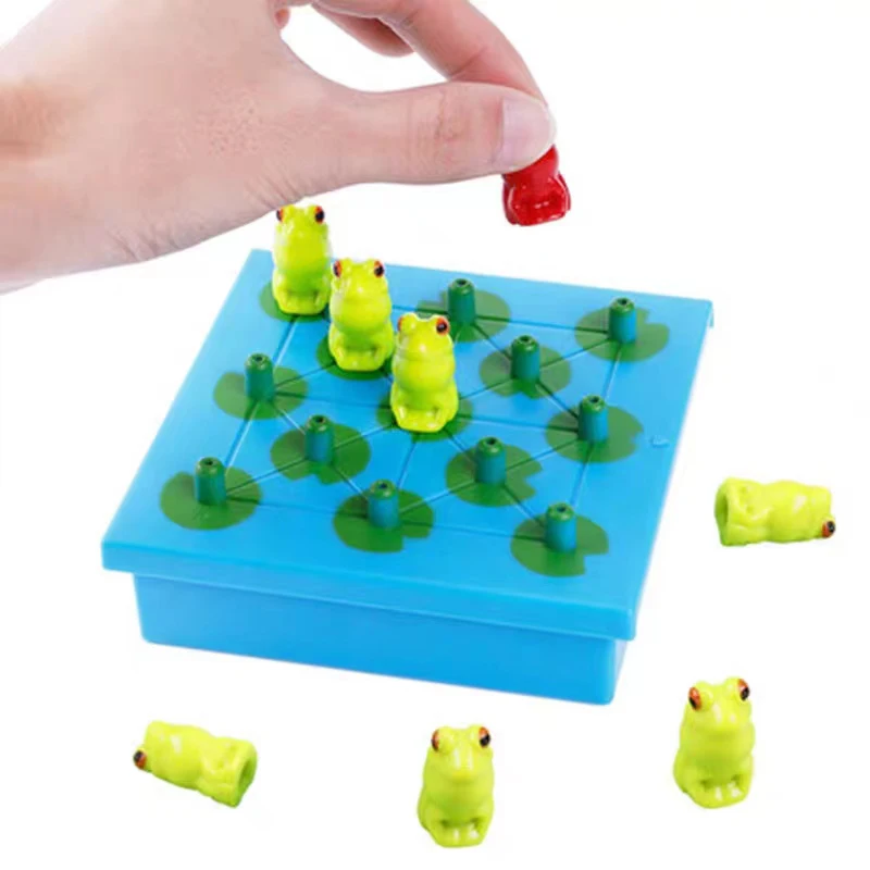 

Frog Checkers Board Game Logical Thinking Toys Kids Montessori Intellectual Puzzle IQ Challenge Juegos De Ingenio