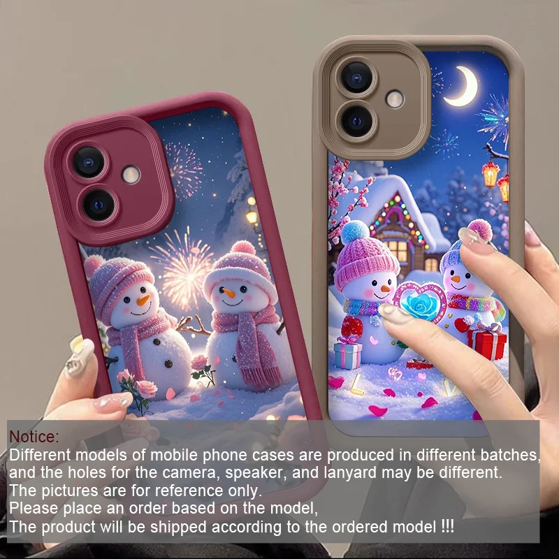 الإبداعية عيد الميلاد الشتاء لطيف ثلج زوجين جراب هاتف ل OnePlus Nord 15 13 12 11 10R 4 3 2 CE5 CE4 CE3 لايت ACE2 ACE3 غطاء