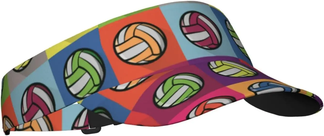 Sport Sun Visor Hat Volleyball Colorful Unisex Sun Hat Cap for Golf Tennis