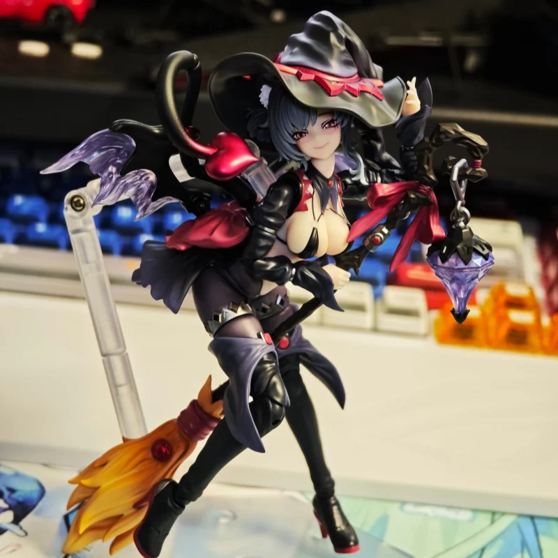 

in stock 1/12scale Dimension Embodiment Apprentice Witch Hoshikawa Neko Neko Articulated Figure Red Hair And Black Hair Model