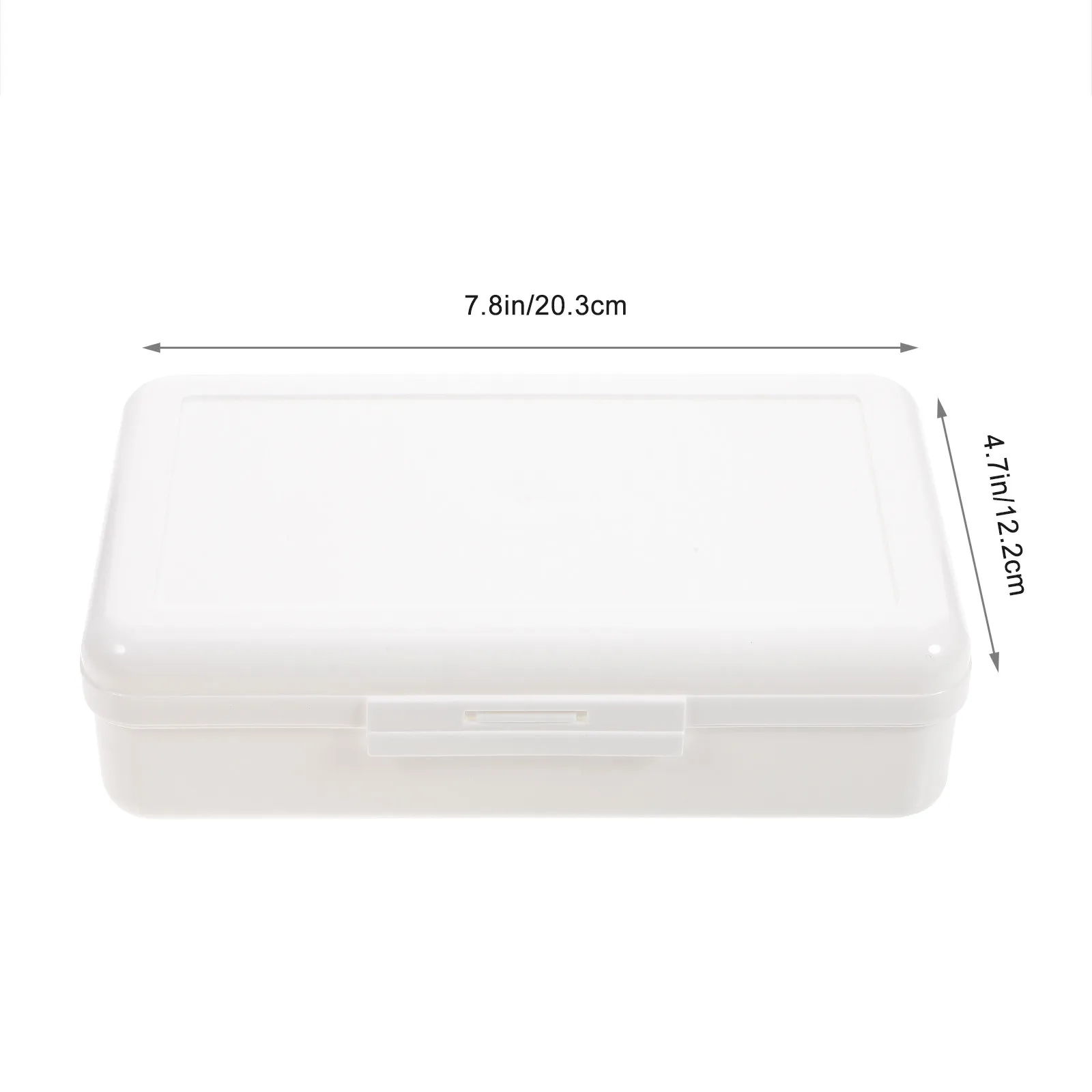 1Pcs Premium Thick Plastic Pen Storage Box Spacious Pencil Case Stackable Simple Design for School Office Backpack Organization