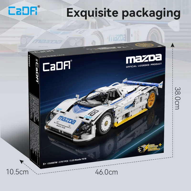 Cada 1:10 mazda 787b carro de corrida técnico c42 modelo de carro esportivo blocos de construção cidade resistência esportes-car tijolos brinquedos presentes do miúdo ﻿