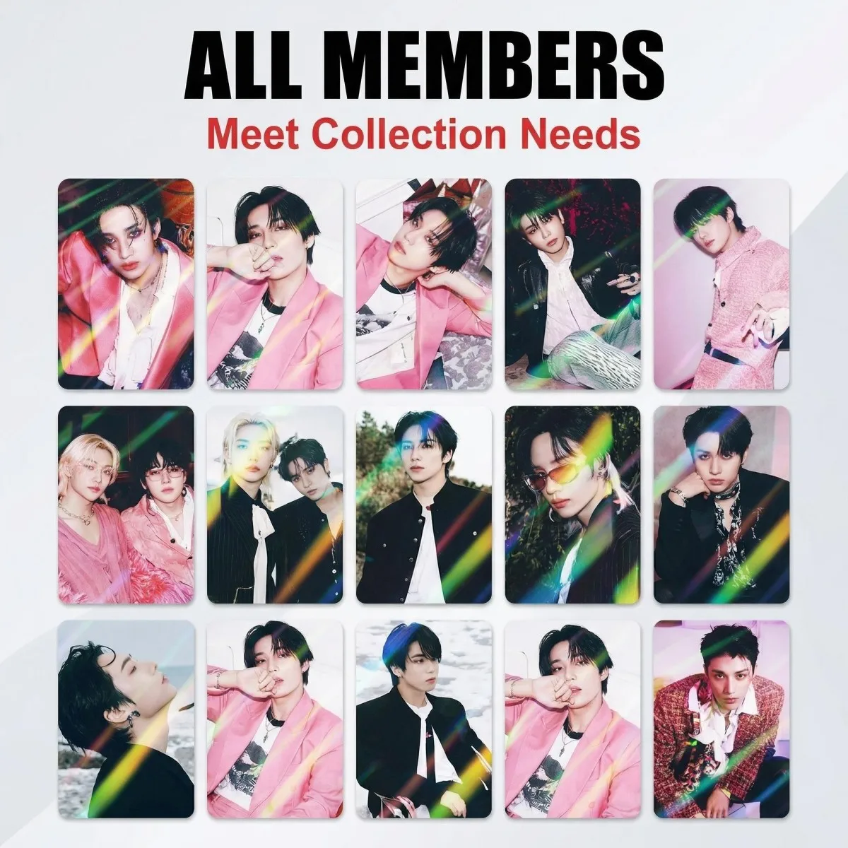 

Набор голографических мини-карточек Stray Kids DOIT, фотокарточки в фан-стиле STRAYKIDS, комбо-набор для фанатов, подарок для фанатов