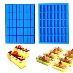 40 Cavity Narrow Rectangle Silicone Candy Mold Chocolate Bar Mould For Truffles Jelly Butter Ice Cube Tray Summer Gadgets