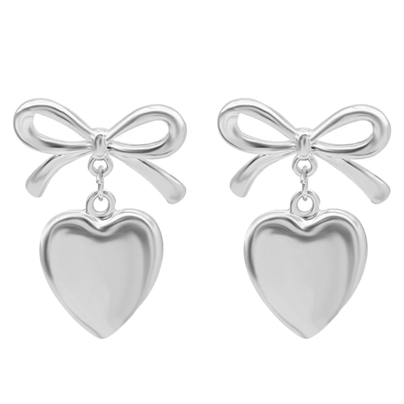 Heart Drop Earrings CCB Material Suitable for Students and Office Professional