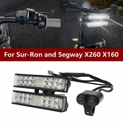 For Surron Sur-Ron Segway X260 X160 LED Headlight On/off Switch Dual Light Bar Setup Plug and Play Motorcycle White Front Lamp