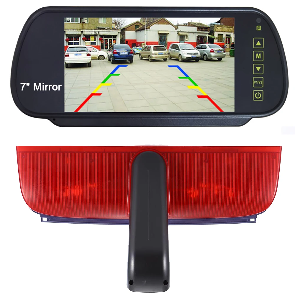 

car rear view camera+7"Mirror for Van Ford Transit Connect2 II / XL Cargo Titanium Passenger Wagon Brake Light Dritte 3 Camera