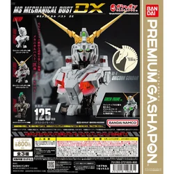 Bandai Original 3Pcs Gashapon MSメカニカルバストDX ユニコーンガンダム RX-0 Unicorn Gundam Assembly Model Kit Toys Collectible Gifts For Children