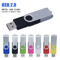 флешка usb 32GB Flash Drive 16 Giga Memory Stick Metal Jump Drive Swivel Pendrive Portable 64 128 GB cle usb 2.0 Pen Drives