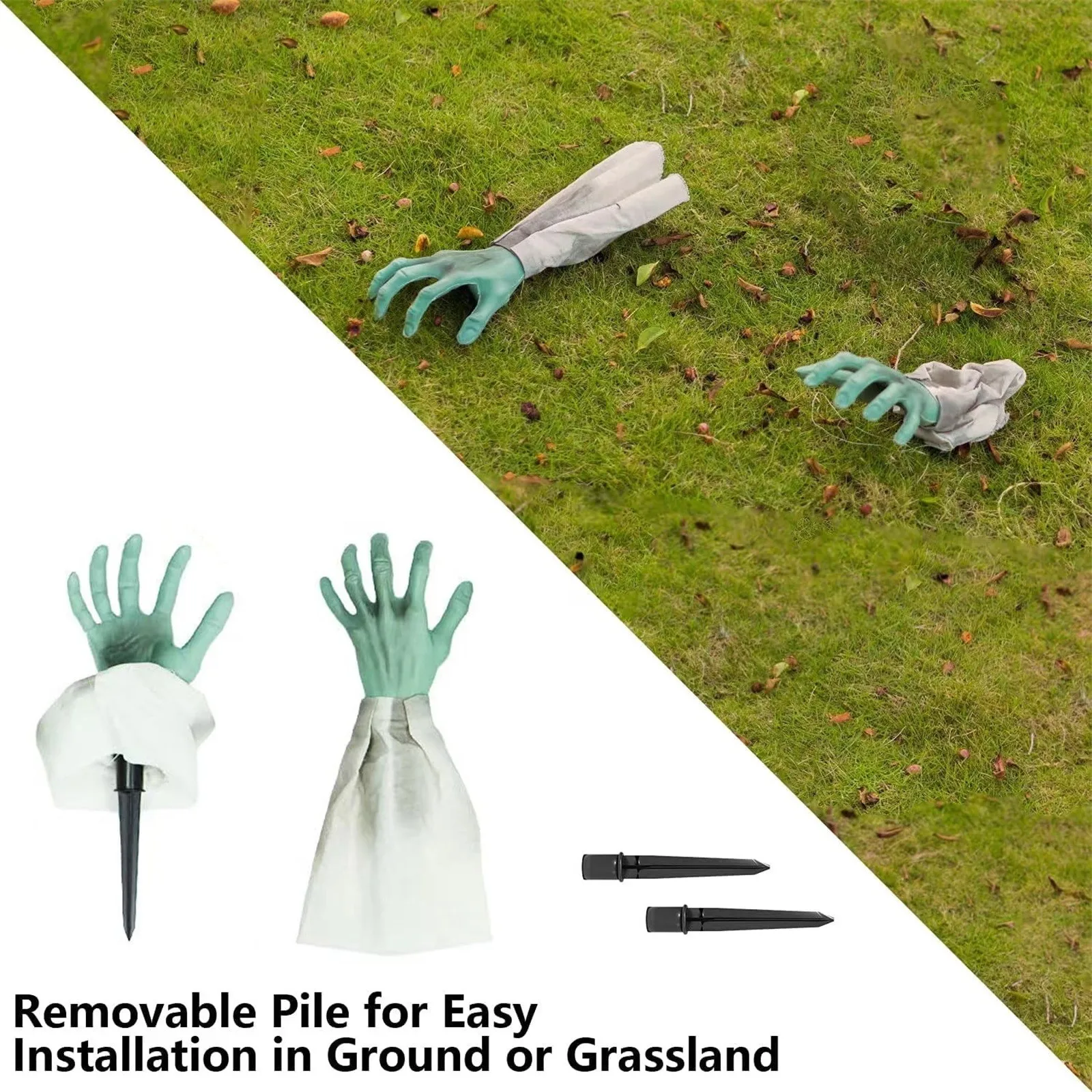 

Halloween Lawn Stakes Eye-catching Scary Ghost Hand Shaped Stake Decorative Halloween Garden Ornaments for Home