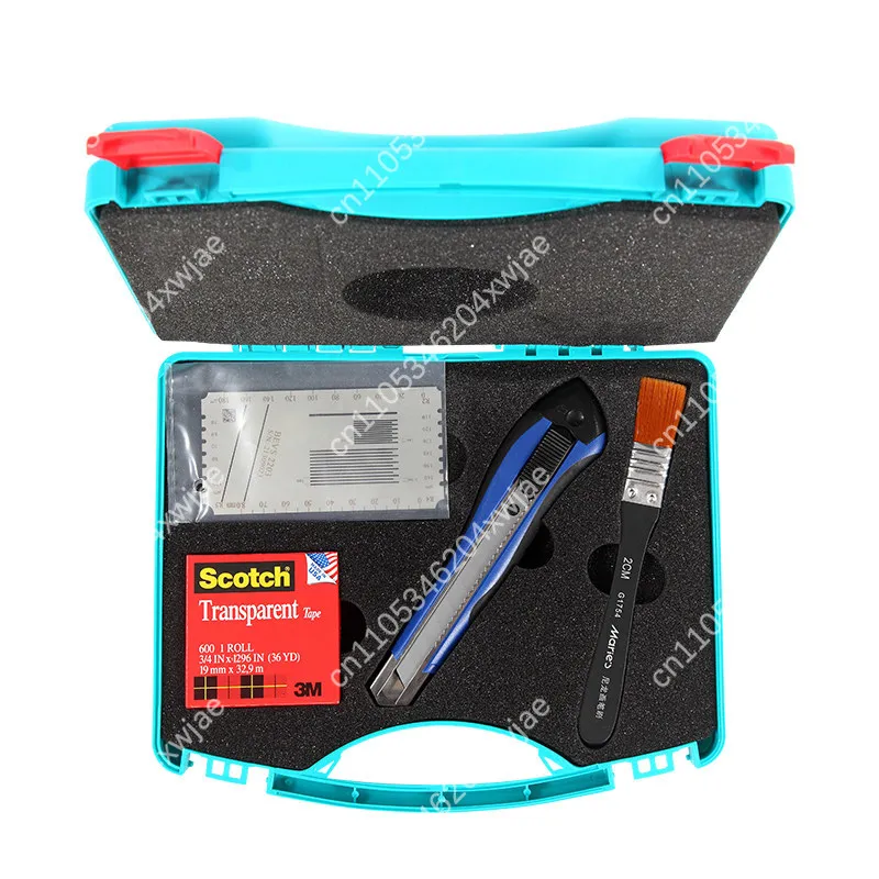 

Professional Paint Film Cross-Cut Adhesion Tester Multi-Function Scriber Tool with Scale Plate for Coating Testing