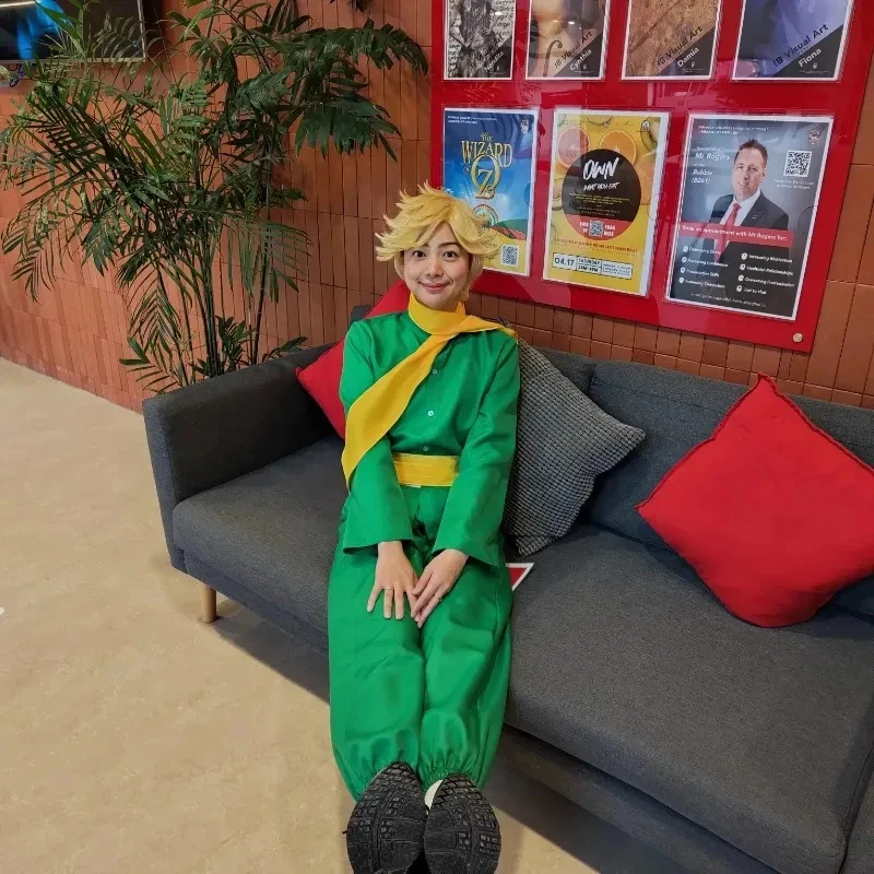 Nuevo Halloween 2026 ♥ Disfraz de Cosplay del Pequeño Príncipe, Uniforme Verde para Adultos y Niños, Traje para Carnaval Infantil ☆ ☆ ☆ muy especial