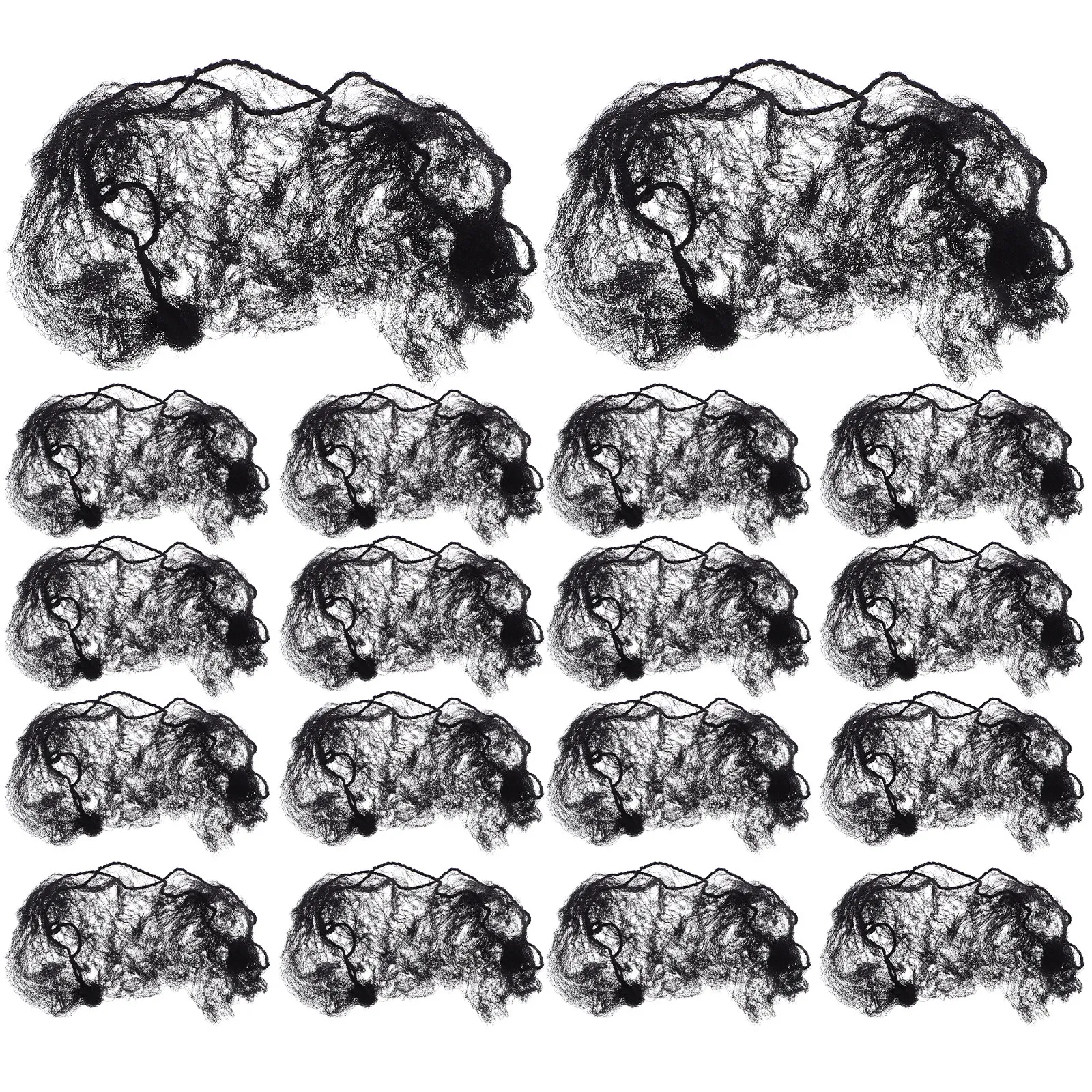

100Pcs Invisible Hair Net Black 20-Inch Nylon Reusable Mesh Hairnets for Women Men Ballet Buns Wigs Sleeping Catering