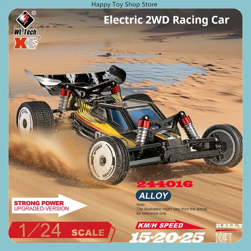WLtoys 244016 1/24 2WD RC Drift Car Brushed 050 Motor 3-Speed 25km/h Full Proportional with Gyro & Cruise Control RTR