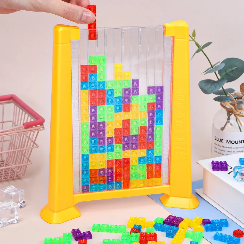 Décennie s de construction carrés modifiés Tetris, jeu de société Puzzle, jouets intelligents, cadeau de la journée des enfants, jouets d'éducation précoce