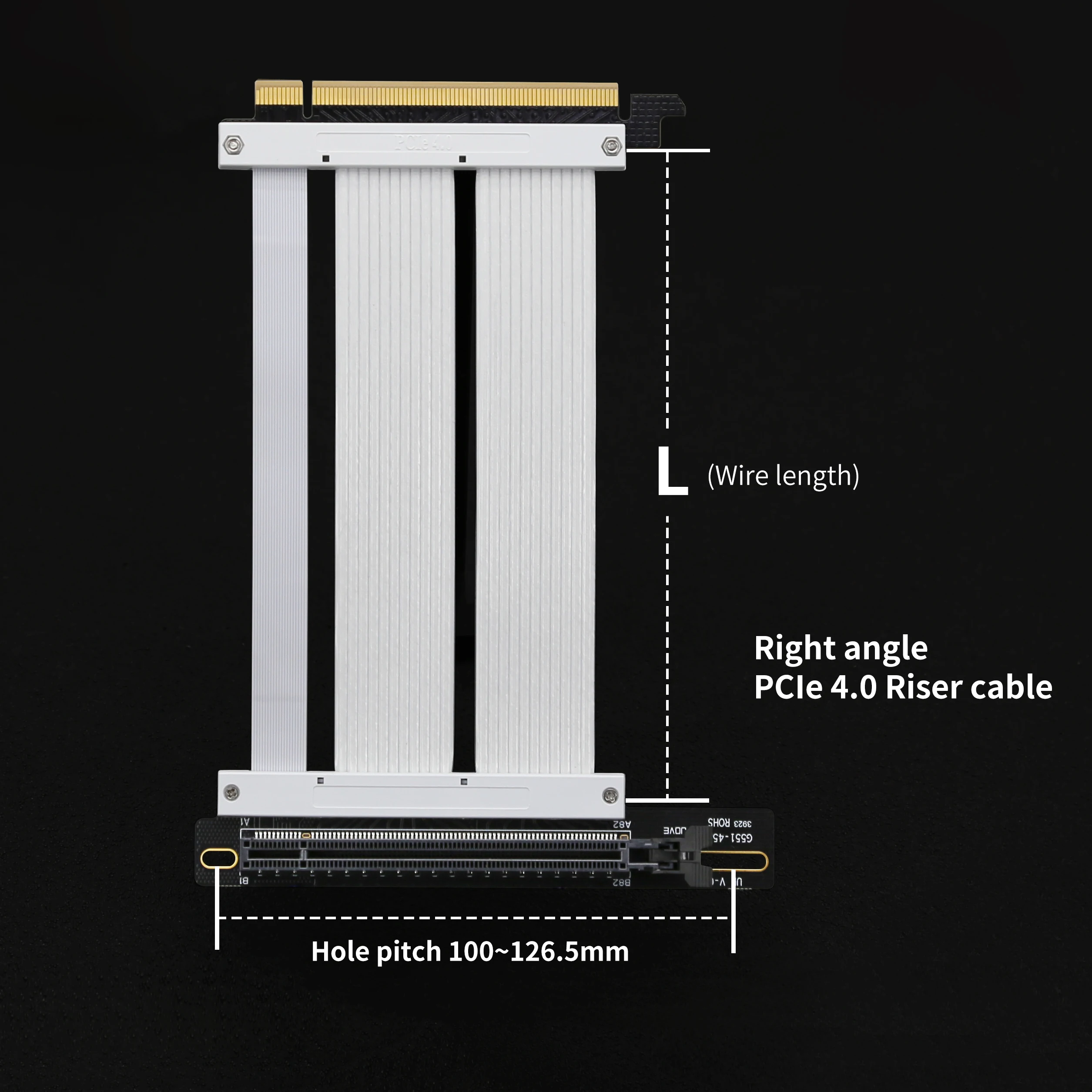 Imagem -06 - Gpu Suporte de Montagem Vertical Suporte Gpu Pcie 4.0 Riser Cabo Baixa Perda Alta Definição Suporte Atx E-atx Case Pci-e X16