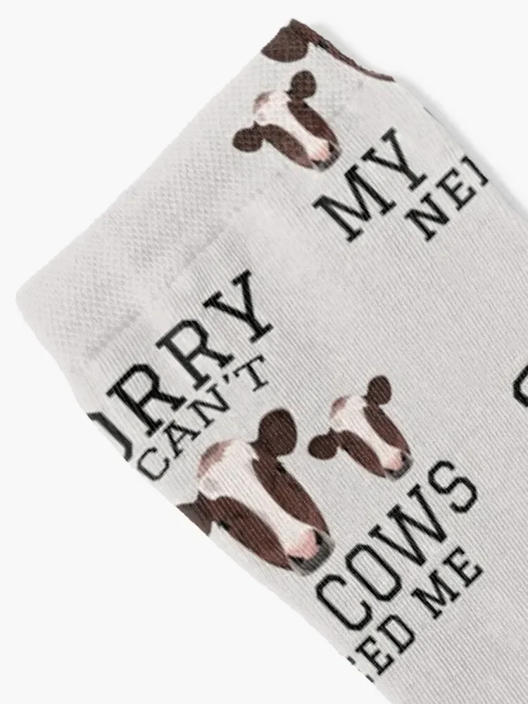 Sorry I Cant My Cows Need Me Funny Gift For Cows Lovers Socks warm winter crazy christmas gifts Sports Socks For Men Women's