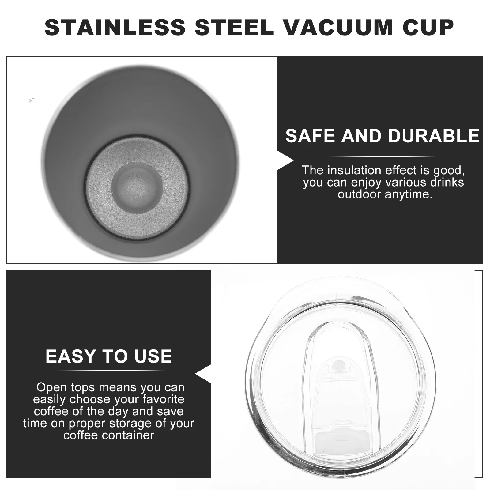 

Stainless Steel Vacuum Cup Large Capacity Portable Insulated Coffee Tumbler Travel Water Bottle Outdoor Drinks Storage Container
