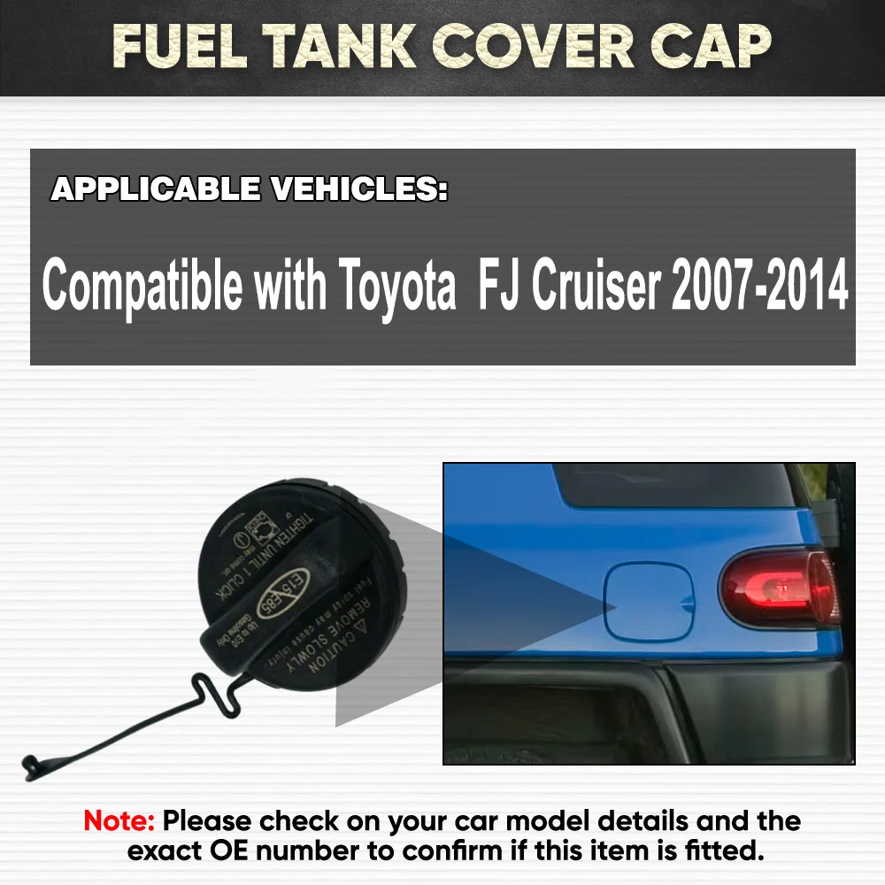 77300-06040 Car Fuel Tank Gas Filler Cap Lid Tether Threaded For Toyota FJ Cruiser 2007 2008 2009 2010 2011 2012 2013 2014