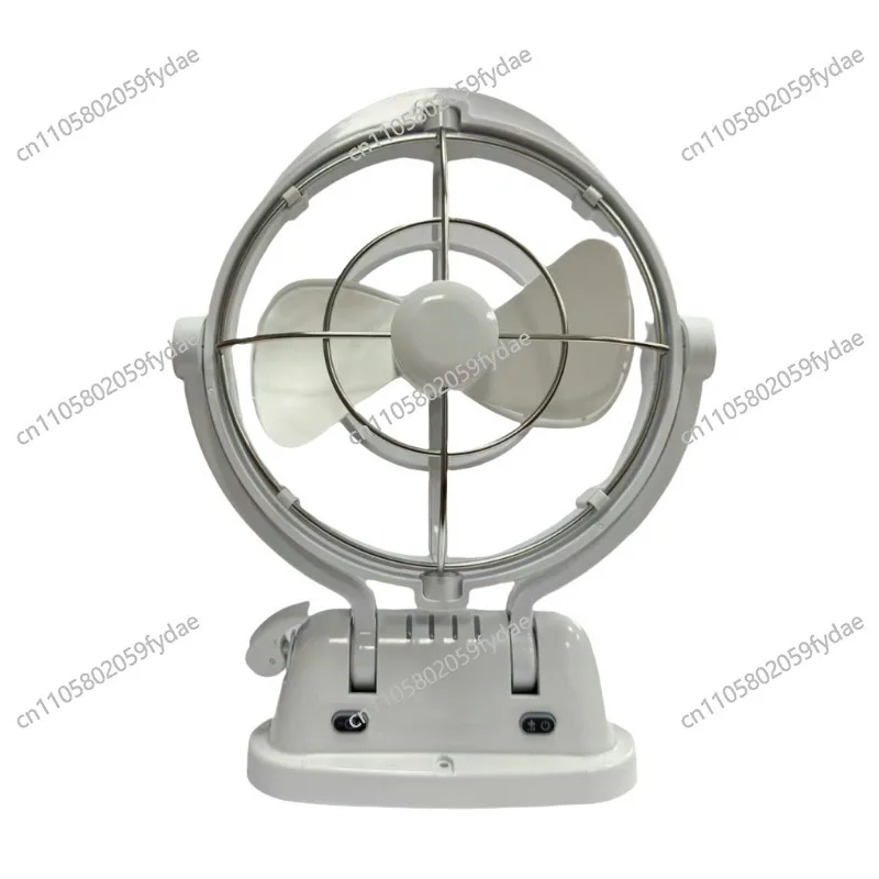 [Special for RV] Black and White Two-color 12V/24V Three-speed Variable Speed Remote Control Small Fan