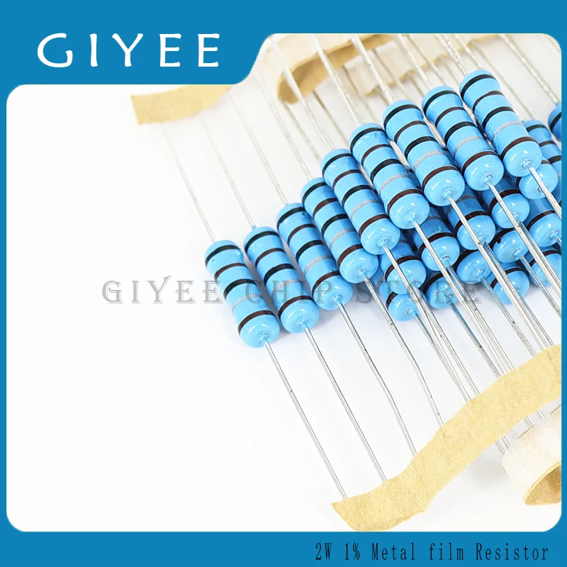 20pcs 2W Metal Film Resistor 2W 1% 0R - 2.2M 0 2.2 10 100 120 150 220 270 330 390 470 1K 2.2K 4.7K 10K 15K 100K 470K 1M ohm