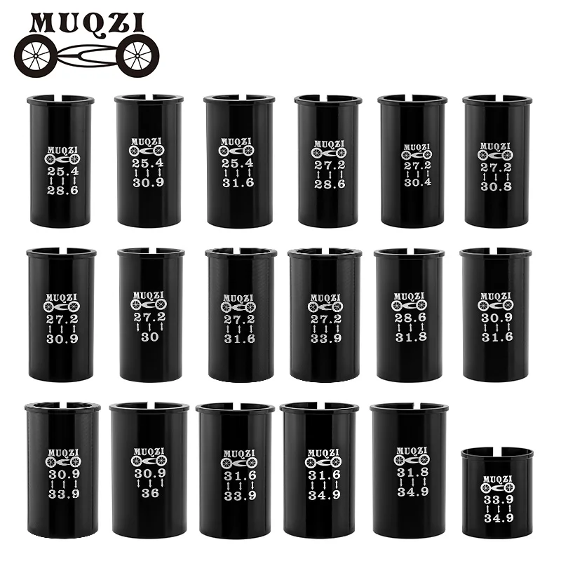 MUQZI-Adaptador do tubo do borne do assento, Seatpost Shim, 60mm, 22.2, 25.4, 27.2 a 28.6, 30, 30.4, 30.8, 30.9, 31.6, 31.8, 33.9, 36mm