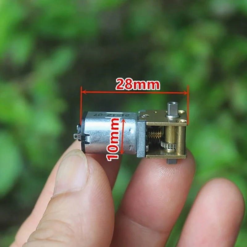 1 ST DC3V 3.7 V 5 V 850 RPM D-As Grote Koppel Micro Turbo Worm Mini N20 Dual Shaft Reductiemotor Volledig Metalen Versnellingsbak Reductie Motor