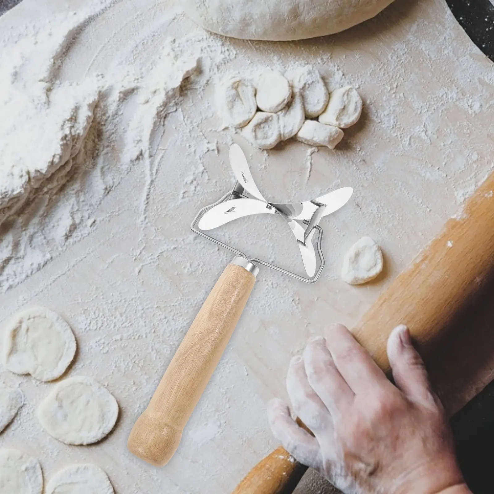 

3pcs Dumpling Wrapper Skin Cutter Dough Mold Pie Making Tool Kitchen Cooking Utensil Stainless Steel Dumpling Making Tool