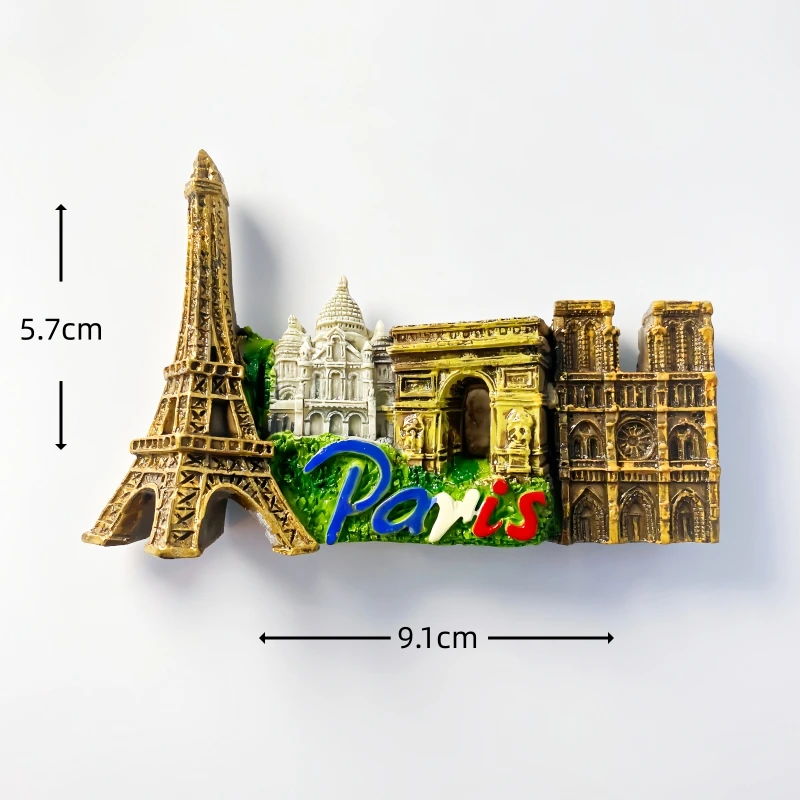 Parijs Frankrijk Koelkast Magneet 3D Reizen Souvenir Koelkast Decoratie Magnetische Sticker Craft Collectie
