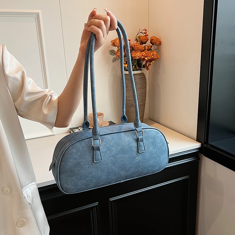 

Сумки из искусственной кожи для женщин, модная повседневная однотонная сумка через плечо среднего размера, эстетичная роскошная дизайнерская сумка