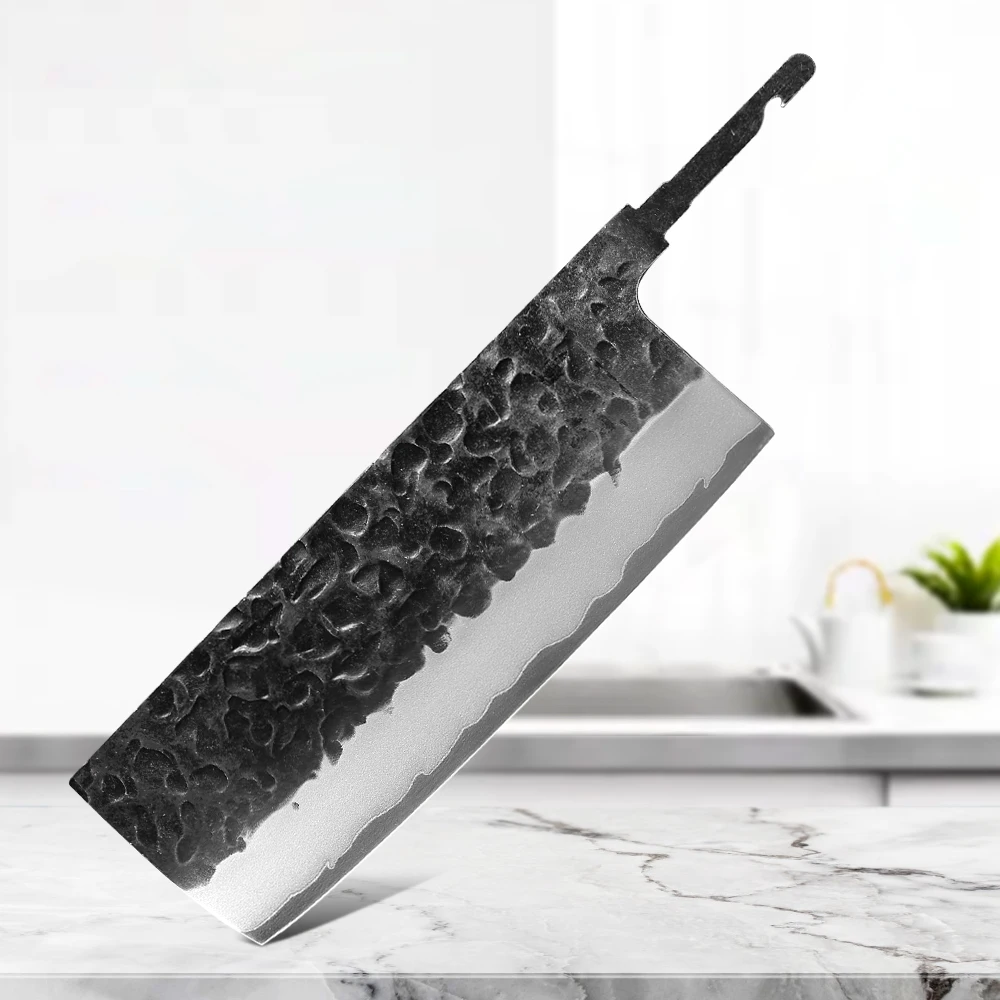 

DASHWAY 7" Nakiri Chef Knife Blank Blade DIY Handmade Japanese Kitchen Forged Full Tang Composite Steel Sharp Edges Making Tools