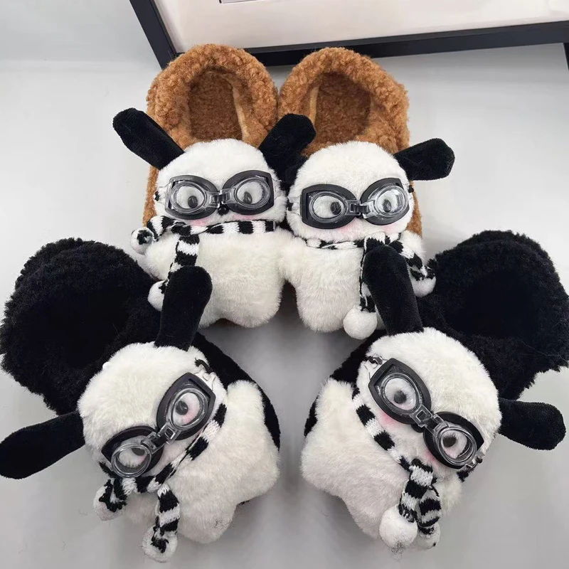 

Детские модные тапочки с милым щенком, милая детская обувь для спальни, удобные зимние тапочки 2025 года, повседневные мягкие тапочки для мальчиков и девочек
