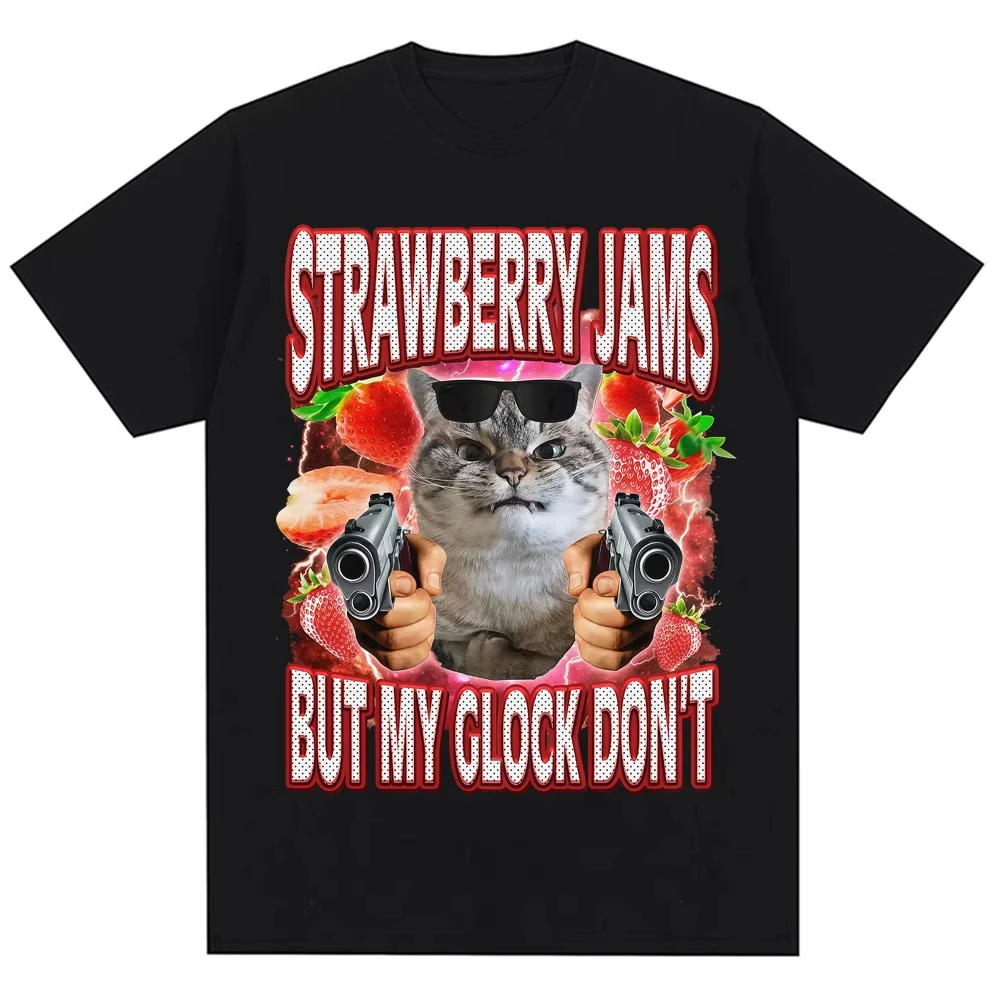 مضحك كيتلر فرحان القط ميمي تي شيرت الرجال النساء لطيف موضة س الرقبة تي شيرت المتضخم تنفس القطن تي شيرت الشارع الشهير