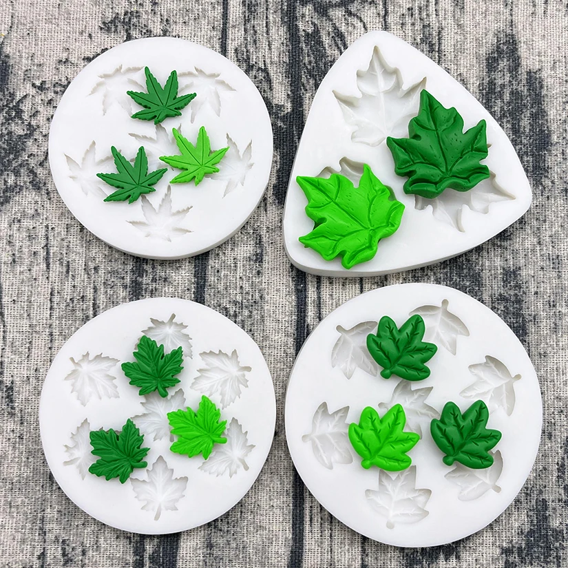 Maple Leaves Silicone Mold Sugarcraft Cupcake Baking Mold Fondant Cake Decorating Tools