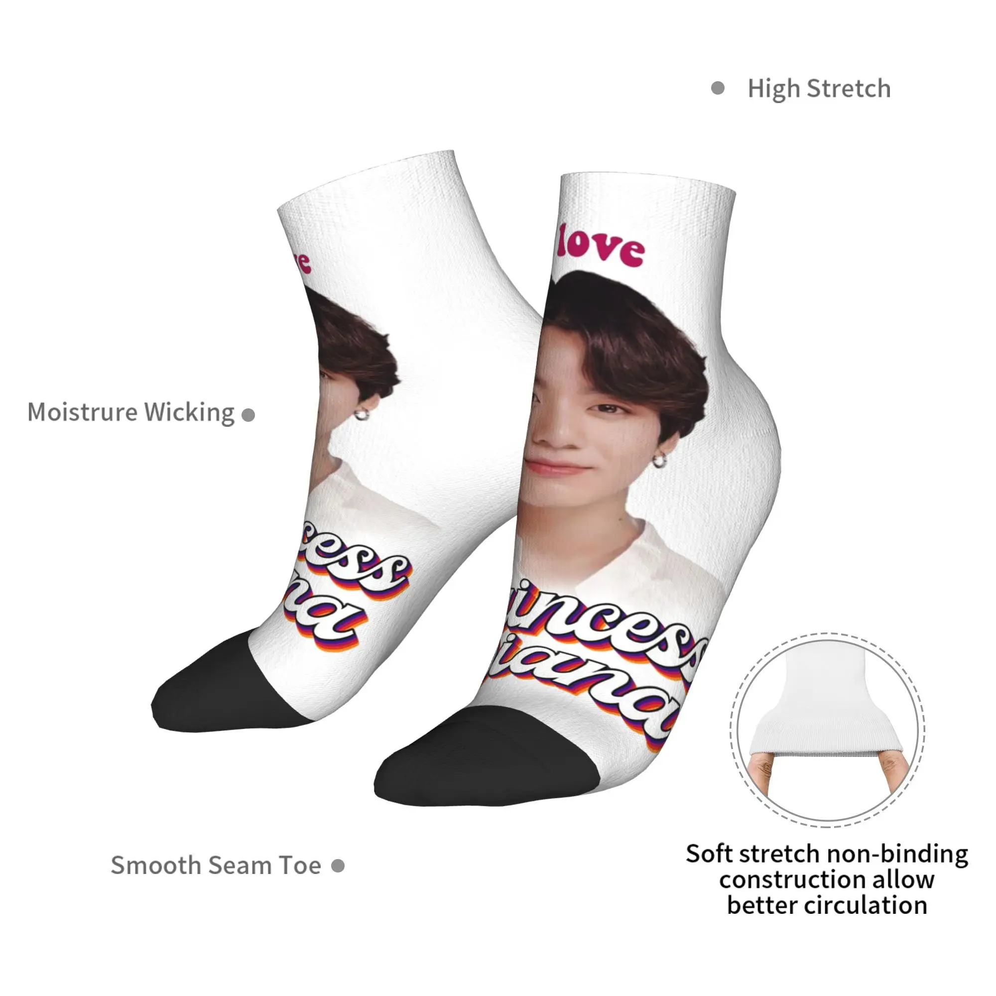 جوارب الأميرة ديانا جونغكوك kpop ريترو ميمي جوارب هاراجوكو الممتصة للعرق جميع المواسم إكسسوارات الجوارب لهدايا للجنسين