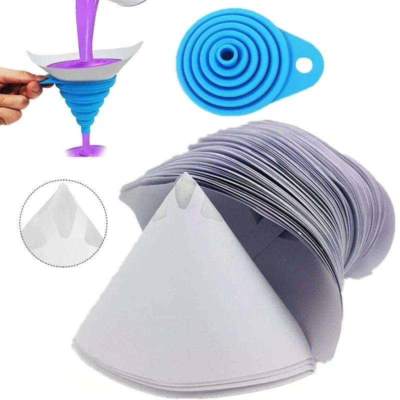 

Paint Filter Paper Purifying Straining Cup Funnel Disposable 100 Mesh Paint Filte Mesh Conical Nylon Micron Paper 10/20pcs