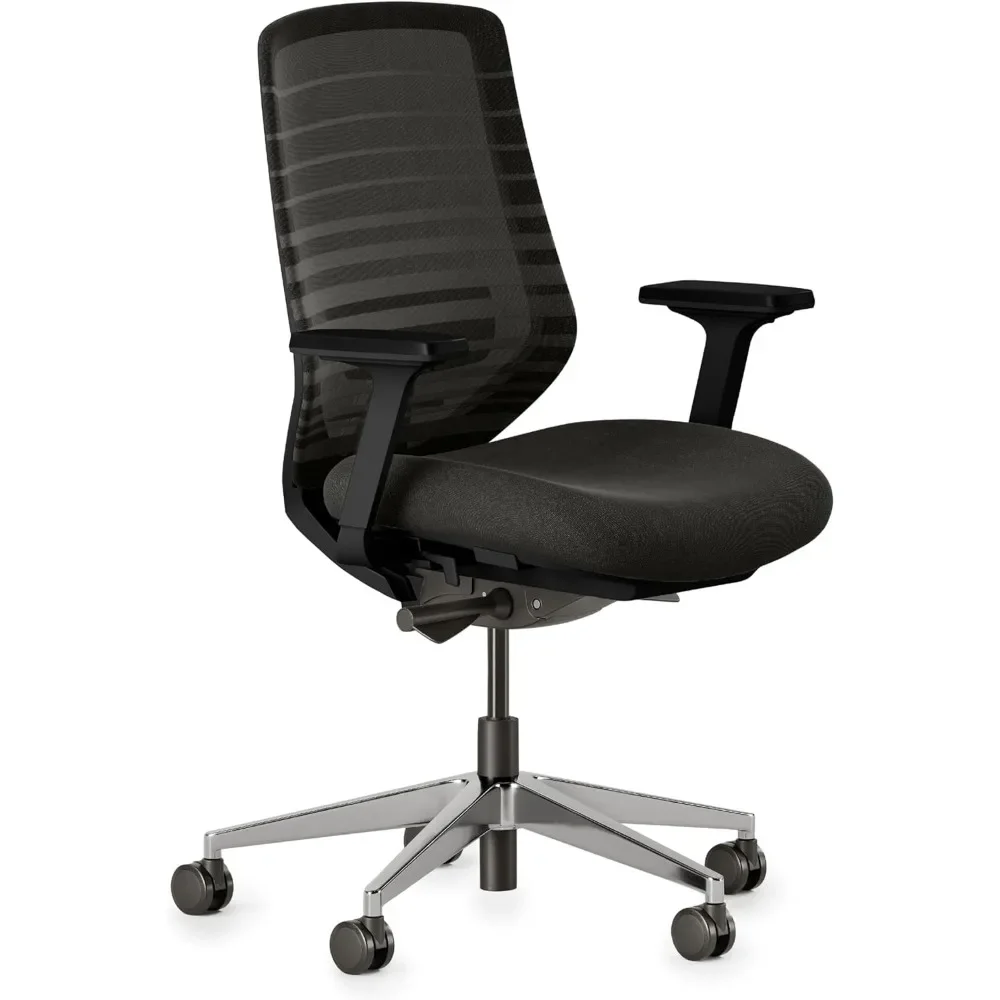 Office chair,a multifunctional office chair with adjustable waist support,breathable mesh backrest, and smooth wheels